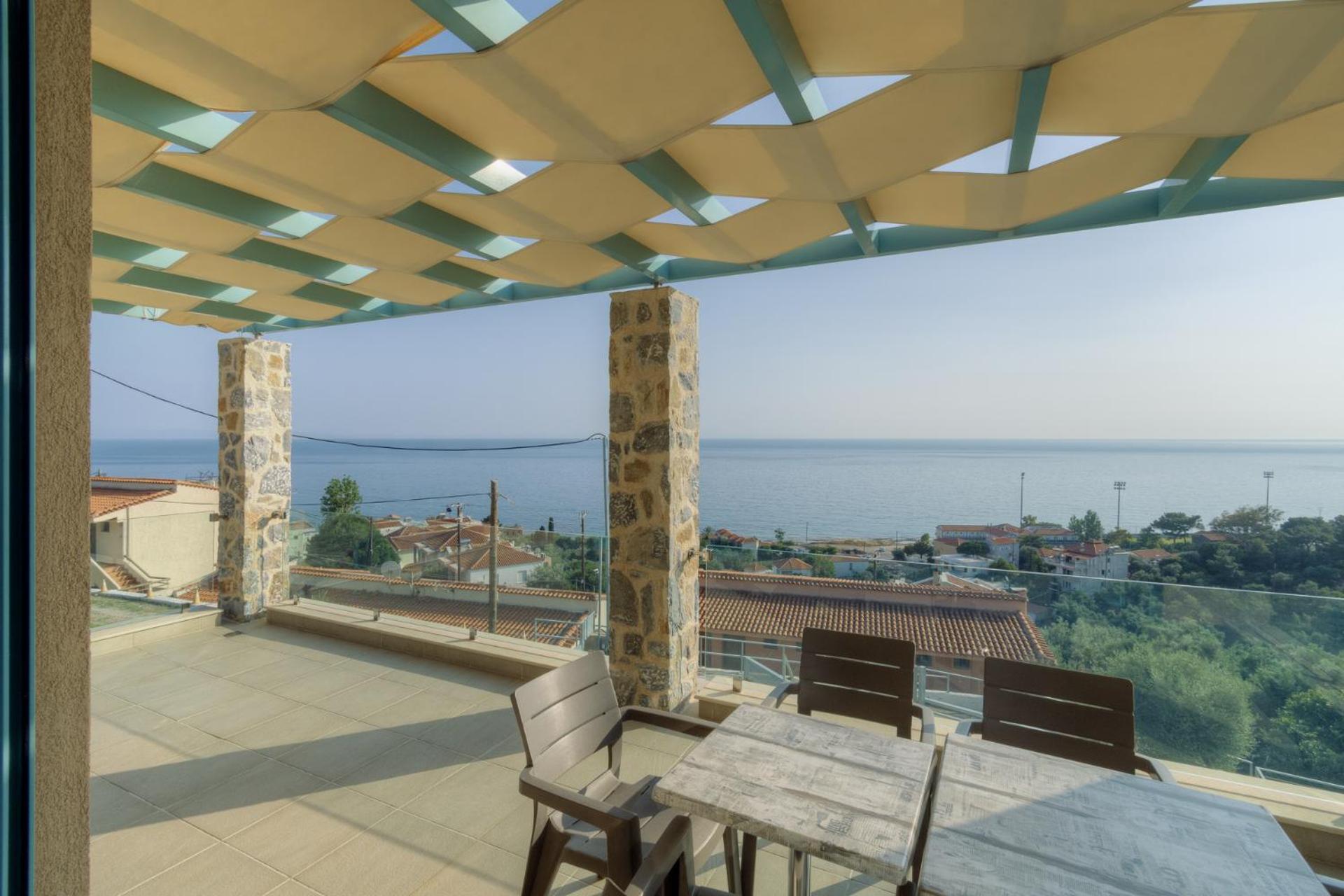 Ouzo Panoramic Houses 2, With Private Pool Πλωμάρι Εξωτερικό φωτογραφία
