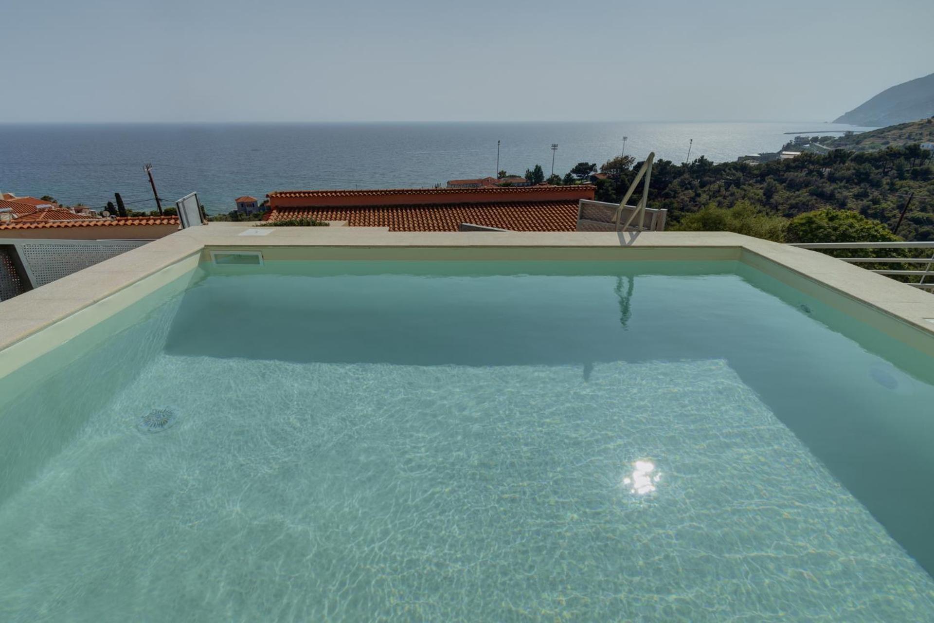 Ouzo Panoramic Houses 2, With Private Pool Πλωμάρι Δωμάτιο φωτογραφία